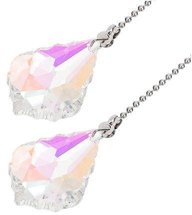 Abaodam 2piezas Colgantes De Cristal Para Lámpara Colgante Tipo Abanico Decoración De Cristal Cadena Para Lámpara De Abanico Para Iluminación