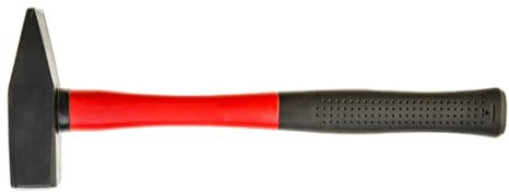 TOP TOOLS Professional Schlosserhammer Fiberglasstiel - Hammer in Schwarz und Rot nach DIN 1041 mit Kunststoffstiel Werkzeug - Robuster Stiel - Ingenieurhammer Profi Werkzeug Hammer (1000g)