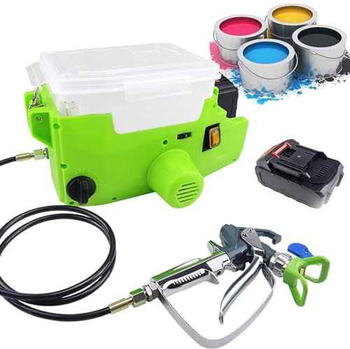 GplHAIN PulvéRisateur De Peinture sans Air Haute Pression Portable, PulvéRisateur De Peinture Murale éLectrique sans Fil, 6 Vitesses RéGlables - Capacité De 1,7L, pour Peinture Au Latex/Peinture