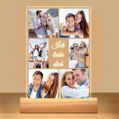 Personalisierte Weihnachts Geschenke für Frauen Männer Freundin, Personalisierte Bilderrahmen mit Foto, Personalisierter Bilderrahmen mit Bild, Personalisierte Jahrestag Geschenk für Ihn Sie