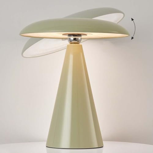 AoLa Lampada da Tavolo a LED Lampada da Tavolo Ricaricabile Senza Fili con Interruttore a sfioramento Lampada a Fungo dimmerabile Lampada da Comodino Magnetica Rimovibile e Ricaricabile USB,Verde