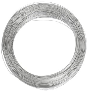 Alambre de acero inoxidable 304 - Calibre 0,04mm, Longitud 328ft, Suave, Inoxidable, Hilo de una sola hebra, Alambre para ataduras, Alambre para manualidades(0.7mm X 50M)