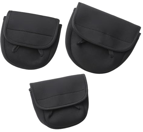 Generisch Angelrolle Tasche wasserdichte Tragbare Aufbewahrung | 3 Stück Köderwurf Angelrolle Tasche Für Männer Vater Süßwasser Salzwasser Outdoor Ufer Küstennah Riff Boot Steg See Flüsse