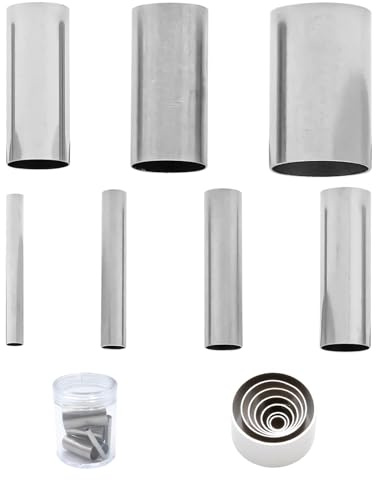 Emporte Piece Rond,7 PCS Emporte-Pièces Ronds en Acier Inoxydable Mini Moules Creux pour Argile Polymère Pâte Autodurcissante et Pâtisserie Outils de Découpe DIY pour Biscuits et Artisanat