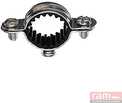 Ram - Collier Simple Isophonique Acier, 8mm, Argent, Boîte de 100