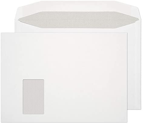Blake Purely Everyday 37710 Kuvertierhüllen Briefumschläge Naßklebung Mit Fenster Weiß C4 229 x 324 mm - 100 g/m² | 250 Stück