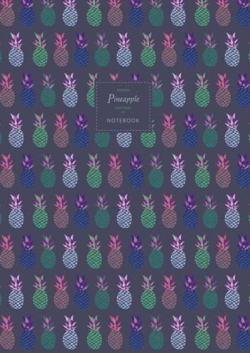 Pineapple Notebook - Lined Pages - A4 - Premium: (Deep Navy Edition) Fun notebook 192 lined pages (A4 / 8.27x11.69 inches / 21x29.7cm)