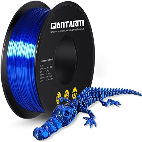 GIANTARM Silk PLA Filament 1.75mm, 3D Drucker Filament PLA 1kg Spule, Silk Royal Blue