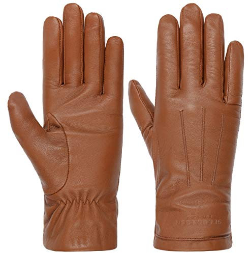 Seeberger Spencer Lederhandschuhe Handschuhe Damenhandschuhe Fingerhandschuhe Damen - mit Futter Winter Herbst-Winter - 6 HS cognac