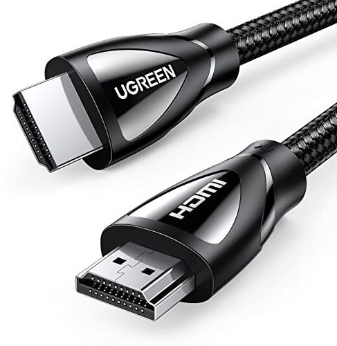 UGREEN HDMI 2.1 Cable 8K 4K 1440P@120/144/165/240Hz 48Gbps Ultra High Speed Lead eARC Dolby Atmos Vision HDR HDCP 2.3 Compatible with PS5/4 Xbox Series X/S TV Soundbar Laptop Monitor PC DVD Player(5M)