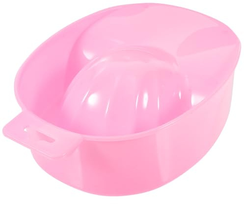 Minkissy 1 st manikyr skål blötläggning skål nagel vattenka bricka nagelkonst polish borttagning tvätta soaker fack manikyr spa verktyg (vattenmelon röd)