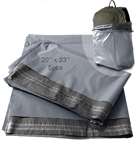 5 x (20 x 23) Self Seal Large Postage Bag, (52cm x 59cm x 5cm) Extra Strong Grey Mailing Envelopes, Heavy Duty Mailing Bag Strong Shipping and Packaging Bags