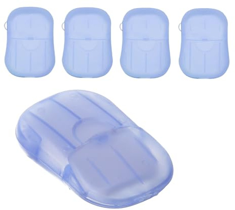 Vintree Sapone in Fogli da Viaggio Sapone di Carta Portatili Monouso Fogli di Sapone Portatile Sapone Portatile Fogli per Lavaggio a Mano Escursionismo Viaggio 5pcs