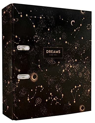 Spakbågsfil A4 75 mm - Metallisk Design - Metallic Dreams Black