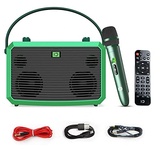 SHIDU M5 50W Karaoke-Maschine für Erwachsene, tragbares PA-System, Sprachverstärker, Bluetooth-Lautsprecher mit kabellosem Mikrofon und Fernbedienung, unterstützt AUX/USB/SD für Zuhause, Party