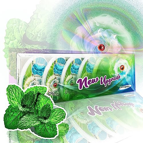 icMentol - New Ultra Cool Formula, 1000 pcs Menthol Ball, Menthol Capsules, Crushballs, Crush Ball (5 Packs of 200pcs, ice Mint)