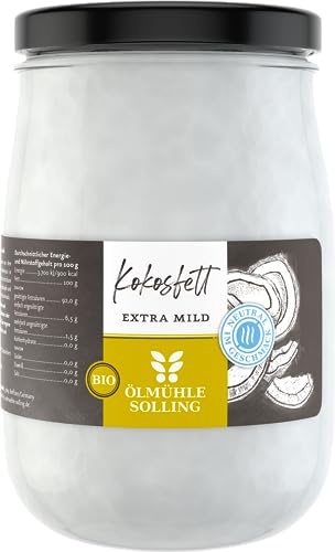 Ölmühle Solling - Kokosfett desodoriert 1,0 l Schraubglas - Bio