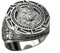 MAGIIE Herren Ringe aus Edelstahl, Viking Wikinger Wolfskopf Siegelring, Silber, Größe 67