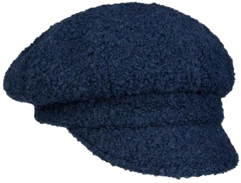 Gebeana Uni Boucle Ballonmütze Schirmmütze Schildmütze Newsboy Cap Damen - Made in Germany mit Schirm, Futter, Schirm Winter Herbst-Winter