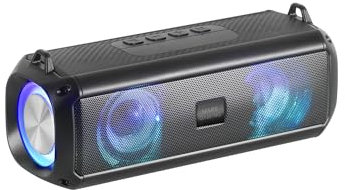 Mars Gaming MSB-XT, Altavoz Portátil + Barra de Sonido 2en1, Iluminación RGB Dinámica, Sistema de Sonido 4 Drivers 20W, Altavoz Bluetooth 5.3 + AUX/MicroSD/USB/Radio FM, Negro