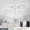 ycwdcz Lampara Ventilador Techo Led Compatible con Alexa, Google Assistant, Anillo Ventiladores de Techo con Luz Silencioso, Regulable, 6 Velocidades, Motor DC, Modo Verano/Invierno