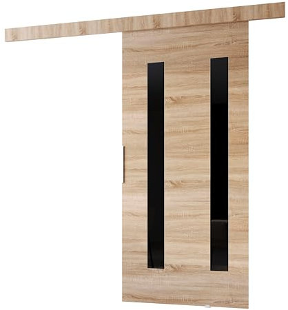 MINIO go for it - Schiebetür Komplettset CLEAN H, 106 cm Breit, Schiebetüren, Wandmontage, Schiebetürsystem, Zimmertüren - Sonoma Eiche