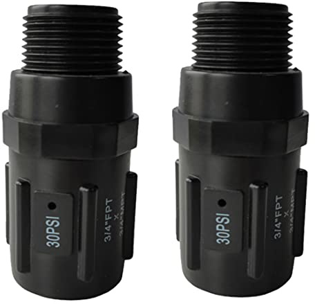 Wedhapy Wasserdruckregler Schlauchdruckregler 2 Stück 3/4 Zoll 30 psi Gewinde Kunststoff Reglerventil Ersatz Druckminderer für Bewässerungssysteme Gartenarbeit