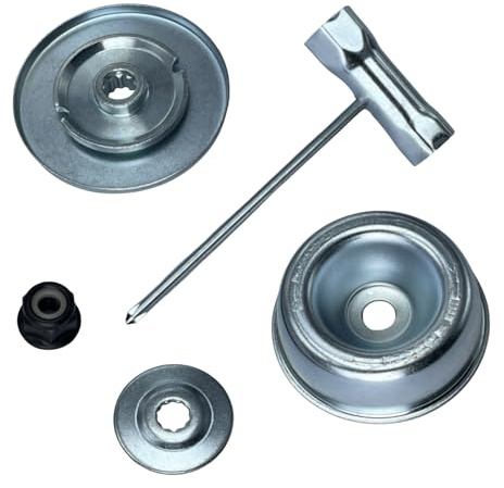 SGTBQLL Kit de mantenimiento de adaptador de hoja adecuado para Stihl FS55 FS55R FS56 FS56RC FS70R FS80 FS85 FS90 FS90R FS94 FS100RX (arandela de empuje, placa de conductor, placa de empuje, tuerca de