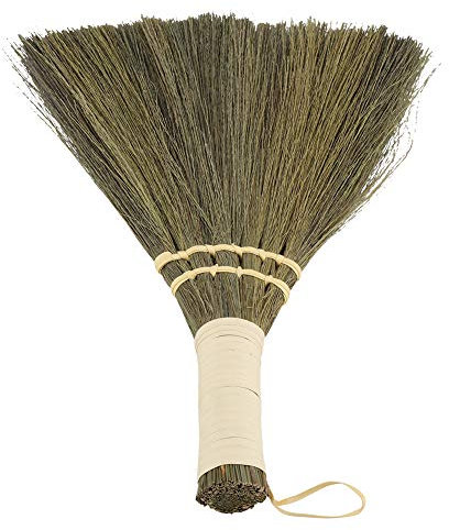 WPKD BLUEIY Mini Scopa a Mano,Scopa di Paglia,Mini Saggina da Manuale,Piccola per La Pulizia Domestica,Adatto per la Pulizia di Scrivanie e Tastiere(26x15cm,56g)