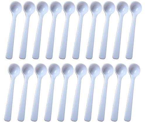 20PCS 2ml/1g Measuring Spoon Long Handle Teaspoon Measuring Scoop Tablespoon Measurement Spoons for Protein Powder Dry Ingredient