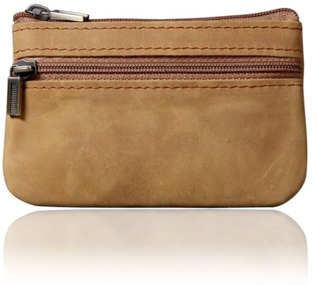 1 Pcs Leather Mens Tray Purses Coin Purse Cash Change Wallet Coin Holder Money Pouch Key Wallet Pouch Retro Brown