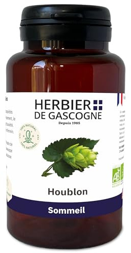 Houblon BIO | 200 gélules | Sommeil & Relaxation | 250 mg dosage 100% naturel sans additif et non comprimé | L'HERBIER DE GASCOGNE | Herboriste depuis 1985