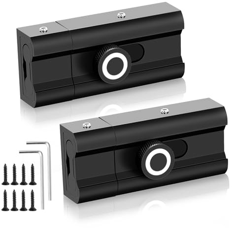 2PCS Aluminum Alloy Latch Lock, Black Slide Bolt Gate Latch, Inside Door Lock, Bedroom Lock, Door Latches for Top of Door, Door Security Devices (3.1''*1.4'')