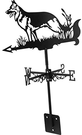 BESPORTBLE 1 Satz Windfahne tiermotive terassendeko Wetterfahne für den Dachfirst outdoordeko Wind für den Garten Dach Wetterfahne Gartendekoration Patio-Wetterwagen Eisen Black