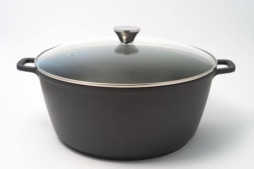 Mijoteuse haute 36 cm + couvercle verre - 13,4 Lt - fonte aluminium CERAMIQUE