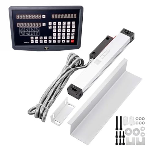 HADECOLL Échelle Numérique 2 Axes Sds6-2V pour Tour, Fraiseuse, Meuleuse Et Tour À Bois De Haute Précision, Course 650 Mm