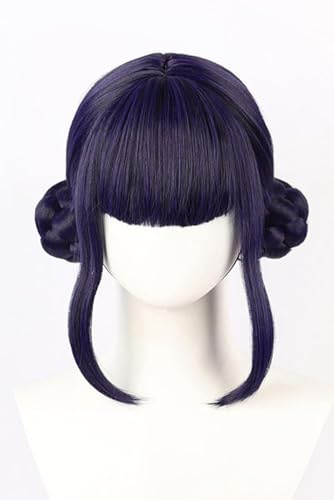 YEESHEDO Demonjägarkostym rumi cosplay peruk anime zoey Mira peruker långt rakt hår tillbehör för kvinnor (svart-lila – zoey)