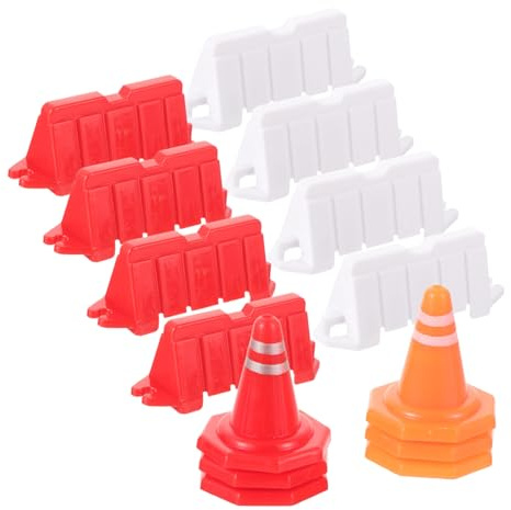 UPKOCH Mini Panneaux De Signalisation Et Cônes De Signalisation Jouets pour Garçon Et Filles, 40 Pièces, Abs Solide, Jeu Éducatif Circulation pour Apprentissage Et Scène De Stationnement