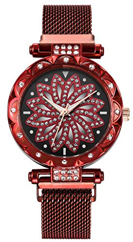 Armbandsur kvinna kvarts kvinnor klockor damklocka damklocka damklocka kvinnors handledsremmar, Rosa (Hot Pink), En storlek