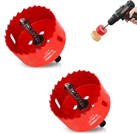 SIXHAOBU Lochsäge 68mm, 2 STK HSS M42 Bi-Metall Lochsägen für Holz, bohrkrone steckdose, Lochfräser Lochbohrer Bohrkrone für Holz, Rigips, Trockenbau, Kunststoffe