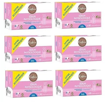 Sérum Physiologique 40 unidoses x 5ml Lot de 6