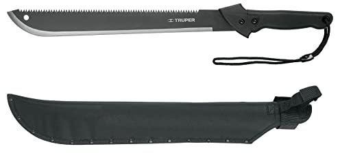 Truper MACH-18X Machete mit Doppelschneide, 45,7 cm (18 Zoll), Zweikomponenten-Schale mit Polyesterriemen