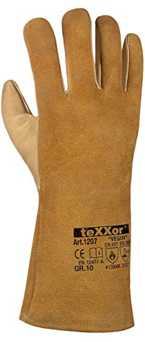 texxor (6 Paar) Handschuhe Schweißerhandschuhe VESUV 6 x beige XL/10