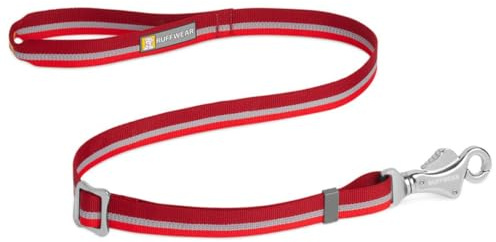 RUFFWEAR Patroller Hundeleine, Freihändige, um die Hüfte Getragene Leine mit Einstellbarer Länge, Vulkanrot