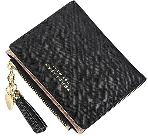 Spldsun Portafoglio di Pelle Sintetica Donna, Portafoglio Portamonete con Cerniera, Portafoglio Piccolo Donna in Formato Corto, Borsa Porta Carte Sottile per Ragazza