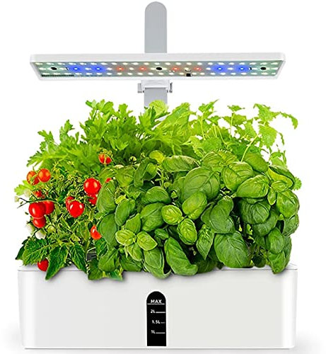 ZPYXBH Jardin D'herbes Hydroponique D'Intérieur, Potager Hydroponique D'Intérieur avec LED Lampe De Plante, Smart Hydroponics Garden Kit avec Minuterie Automatique, Réglable en Hauteur