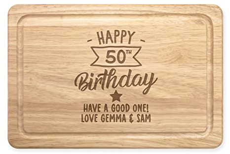 Personnalisé Planche à Découper Joyeux Anniversaire Étoile Bannière Tout Nom en Bois Viande Portion Board Personnalisé