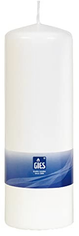Stumpenkerze 200x68 mm weiss weiß | Stumpenkerzen | Säulenkerze | Taufkerze | Dekokerze | Kerzenlicht (200x68 mm weiss, 4)