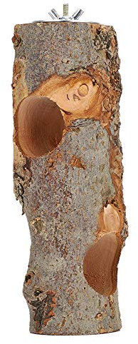 Futterständer für Haustiere, Natürliches Apfelholz, Tierfutterständer, Futterbaum, Multifunktionaler Backenfutterhalter, Zähneknirschen, Spielzeug für Kaninchen, Meerschweinchen, Kleines Haustier