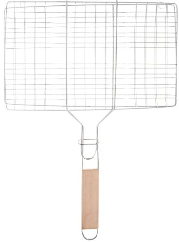 Yardwe Fischgrillkorb Stabiles Grillgitter Aus Eisenmaterial Im Clip-Stil Für Outdoor-Camping Picknick Und Barbecue Zufällige Farbe